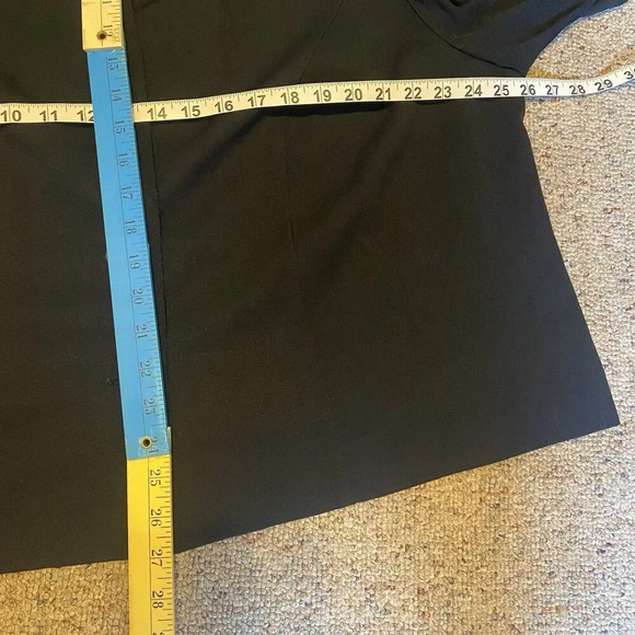 VTG 90s Jessica Howard Blazer Jacket Women's Sz 22 Black Green Collar & Cuffs - Picture 2 of 8